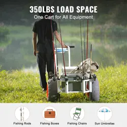 VEVOR BEACH FISHING CART, 350 LBS LOAD CAPACITY