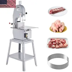 COMMERCIAL ELECTRIC MEAT BANDSAW 1500W STAINLESS STEEL VERTICAL BONE SAWING MACH