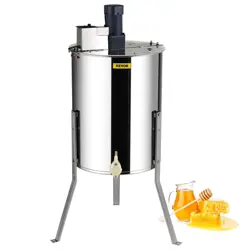 VEVOR ELECTRIC HONEY EXTRACTOR SEPARATOR 4-FRAME STAINLESS STEEL
