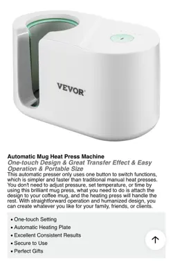 AUTOMATIC MUG HEAT PRESS FOR SUBLIMATION 11-15 OZ COFFEE CUP TRANSFER PRINTING
