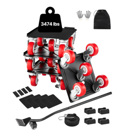 HEAVY-DUTY FURNITURE DOLLY 3474 LBS CAPACITY WITH 5 WHEELS FOR EASY MOVING