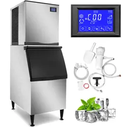 VEVOR 500LBS/24H COMMERCIAL ICE MAKER ICE CUBE MACHINE SPLIT-TYPE 350LBS STORAGE