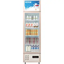 VEVOR COMMERCIAL MERCHANDISER REFRIGERATOR BEVERAGE COOLER 1 DOOR 22