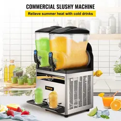 15LX2 COMMERCIAL SLUSHY MACHINE - 1000W FROZEN DRINK & MARGARITA MAKER