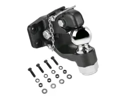 15-TON PINTLE HOOK TRAILER COMBINATION HITCH RECEIVER 2-5/16 HITCH BALL