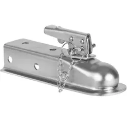 STRAIGHT TRAILER COUPLER, FOR 2IN. HITCH BALL, 2IN. CHANNEL, 3,500 LBS. CAPACITY