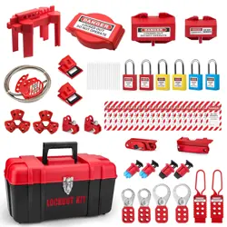 LOCKOUT TAGOUT KIT LOTO HASP LOCKOUT STEEL CABLE LOCKOUT PLUG LOCK OUT TAG LOTO
