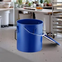 6 GAL COMMERCIAL FRYER GREASE BUCKET OIL DISPOSAL CADDY CONTAINER W/ FILTER BAG