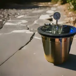 VACUUM CHAMBER TEMPERED GLASS LID VACUUM 5 GAL DEGASSING CHAMBER SILICONE