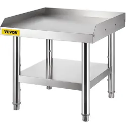 VEVOR STAINLESS STEEL EQUIPMENT GRILL STAND, 24 X 24 X 24 INCHES STAINLESS