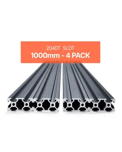 4PCS 39.4 IN (1000 MM) T SLOT 2040 ALUMINUM EXTRUSION ANODIZED LINEAR RAIL