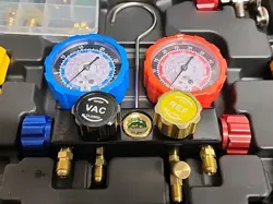 AC MANIFOLD GAUGE SET 4-WAY FIT R134A R12 R410A R22 REFRIGERATION CHARGING SET