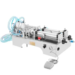 TWO HEADS 100-1000ML LIQUID FILLING MACHINE 2 NOZZLES PNEUMATIC BOTTLE FILLER