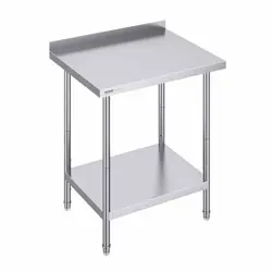 2-4 IN. X 30 IN. X 36 IN. STAINLESS STEEL COMMERCIAL KITCHEN PREP TABLE WITH ADJ