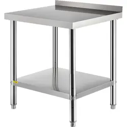 VEVOR STAINLESS STEEL WORK PREP TABLE COMMERCIAL FOOD PREP TABLE 30X24IN
