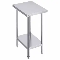 24 IN. X 18 IN. X 34 IN. SILVER STAINLESS STEEL COMMERCIAL KITCHEN PREP TABLE 64