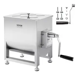VEVOR MANUAL MEAT MIXER FIXED TANK MIXING MAX 60LB FOR MEAT SAUSAGE MIXER