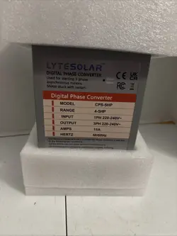 LYTESOLAR 5HP SINGLE 1 PHASE TO 3 PHASE CONVERTER DIGITAL PHASE SHIFTER 15A 220V