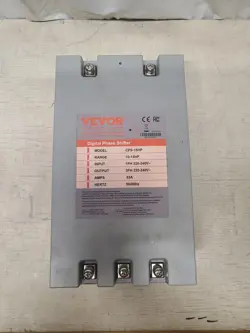 PHASE CONVERTER-15HP 53A, 220V SINGLE TO 3 PHASE CONVERTER, 220V-240V IN/OUT,...