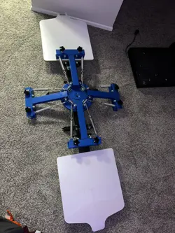 4 COLOR 2 STATION SILK SCREEN PRINTING MACHINE T-SHIRT PRESS EQUIPMENT KIT