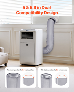 AIR CONDITIONER HOSE COVER WRAP UNIVERSAL PORTABLE AC HOSE INSULATION SLEEVE