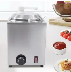 650W CHEESE WARMER 2.4QT SINGLE HEAD HOT FUDGE DISPENSER WITH PUMP SAUCE WARMER