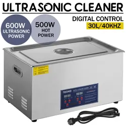 DIGITAL 30L ULTRASONIC CLEANER SONIC CLEANING EQUIPMENT INDUSTRY HEATED W/ TIMER