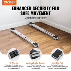 HEAVY DUTY FURNITURE APPLIANCES ROLLERS, 660 LBS TOTAL LOAD, EXTENDABLE AP