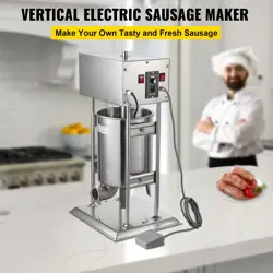 ELECTRIC SAUSAGE FILLER 25L MAKER STAINLESS STEEL STUFFER 110V 250W TUBESTUFFER