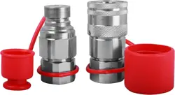 1/2? NPT THREAD FLAT FACE HYDRAULIC QUICK CONNECT COUPLER SET