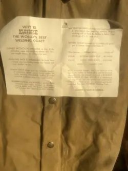 FLAME-RESISTANT WELDING JACKET HEAVY DUTY LEATHER WELDING SAFETY JACKET SIZE S