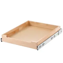 PULL OUT CABINET ORGANIZER SOFT CLOSE SLIDE OUT SHELF WOOD DRAWER 17