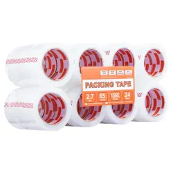 CLEAR PACKING TAPE 24 ROLLS 65 YARDS HEAVY DUTY CLEAR PACKING TAPES 2.7 MIL