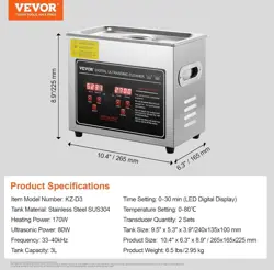VEVOR ULTRASONIC CLEANING