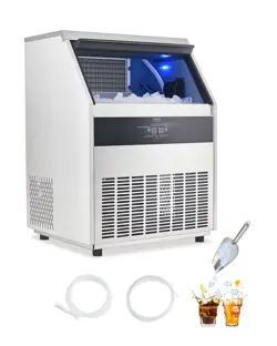 VEVOR COMMERCIAL ICE MAKER FREESTANDING CABINET MACHINE 300LBS/24H 126 ICE CUBES