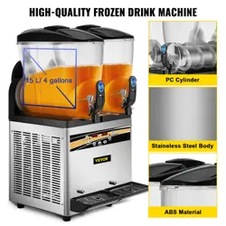 VEVOR 2X15L 2TANK COMMERCIAL SLUSH MACHINE FROZEN DRINK MARGARITA SLUSH MAKERS