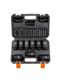 VEVOR 1 2 DRIVE IMPACT SOCKET SET 9 PIECE DEEP SOCKET SET METRIC 29-38MM 6 POINT