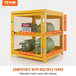 VEVOR 4X33LB HORIZONTAL CYLINDER STORAGE CABINET CAPACITY PROPANE STORAGE CAGE #