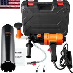 1500W 4IN BIT DIAMOND CORE DRILL MACHINE HANDHELD CONCRETE CORE RIG WET STEPLESS