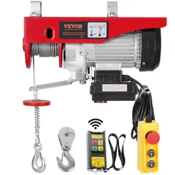VEVOR ELECTRIC HOIST CRANE WINCH 1320LBS 328FT WIRELESS&14FT WIRED REMOTE TOOL