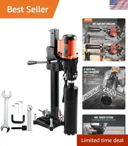 VEVOR 3200W 750RPM WET/DRY DIAMOND CORE DRILL MACHINE CONCRETE CORE DRILL RIG...