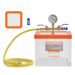 VEVOR 2 GALLON VACUUM CHAMBER UPGRADED MULTIPURPOSE ACRYLIC VACUUM DEGASSING