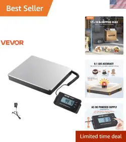 VEVOR 440LBS DIGITAL SHIPPING SCALE WITH TIMER TARE FUNCTION HD LCD SCREEN