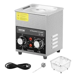 VEVOR 2L SONIC CLEANER WITH HEATER TIMER&BASKET,PROFESSIONAL DIGITAL SONIC