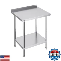 VEVOR 24 X 30 X 36 INCH STAINLESS STEEL WORK TABLE, COMMERCIAL FOOD PREP WORK