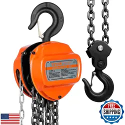 VEVOR HAND CHAIN HOIST, 3 TON 6600 LBS CAPACITY 10 FT COME ALONG, G80 GALVANI