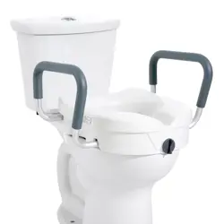 VEVOR RAISED TOILET SEAT 5 HEIGHT RAISED 350 LBS WEIGHT CAPACITY FOR ROUND