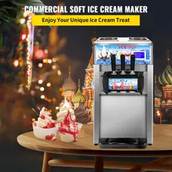 VEVOR ICE CREAM MAKER MACHINE 18L/H 1200W COUNTERTOP SOFT SERVE COMMERCIAL