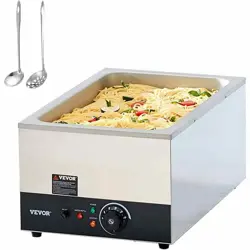 COMMERCIAL FOOD WARMER 24 QT. BAIN MARIE 1200W ELECTRIC BUFFET WARMER SOUP WARME