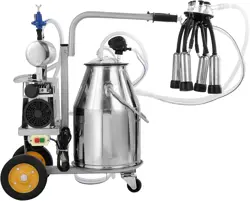 VEVOR ELECTRIC COW MILKING MACHINE, 6.6 GAL / 25 L 304 STAINLESS STEEL BUCKET, A